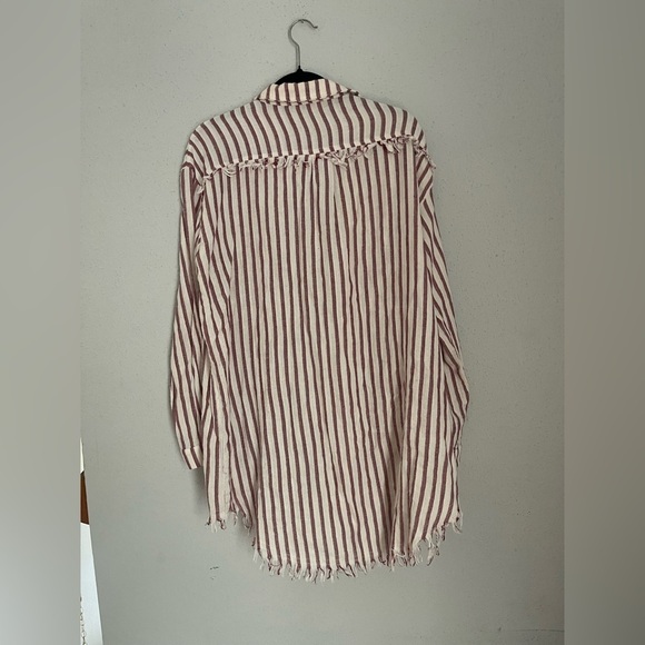 Umgee Striped Button-Up cotton shirt size L - Picture 2 of 10